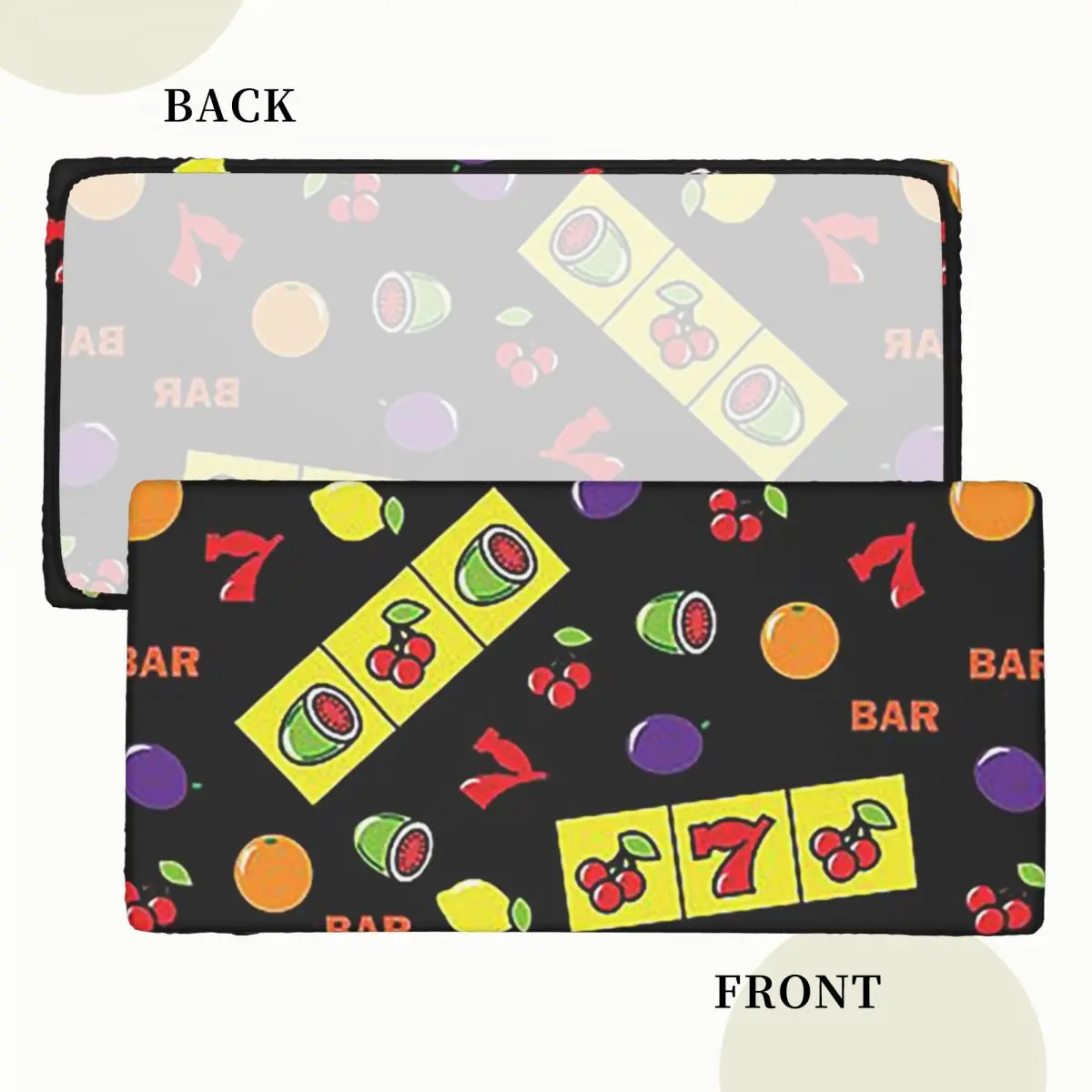 Casino Lucky Slots Cherry Melon Lemon Fruit Customized Rectangular Tablecloth Waterproof Table Cover for Dining Table Cloth