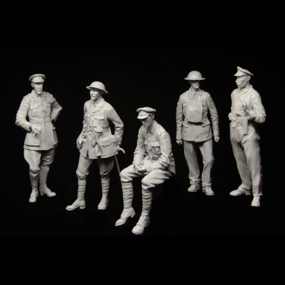1/35 Resin figure unpainted model Kit, military theme, British tank soldiers (5 people) unassembled and unpainted GK