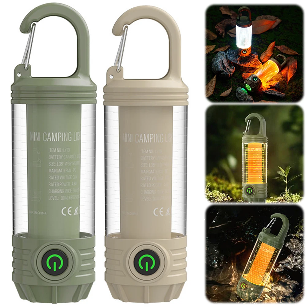 Lanterna de acampamento LED com 5 brilhos luz de emergência à prova d'água luz de acampamento recarregável para acampamento furacão