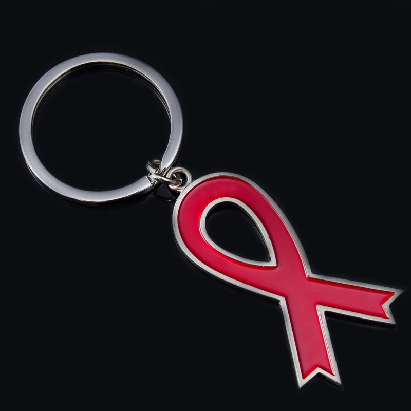 red ribbon keychain key ring creative key chain key holder high quality portachiavi chaveiro llaveros bag charm