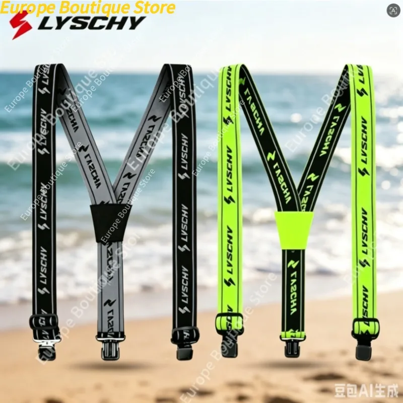 

High Elastic Adjustable Y Back Straps LYSCHY Motorcycle Pants Suspenders For Men Women Motocross Adventure Trousers