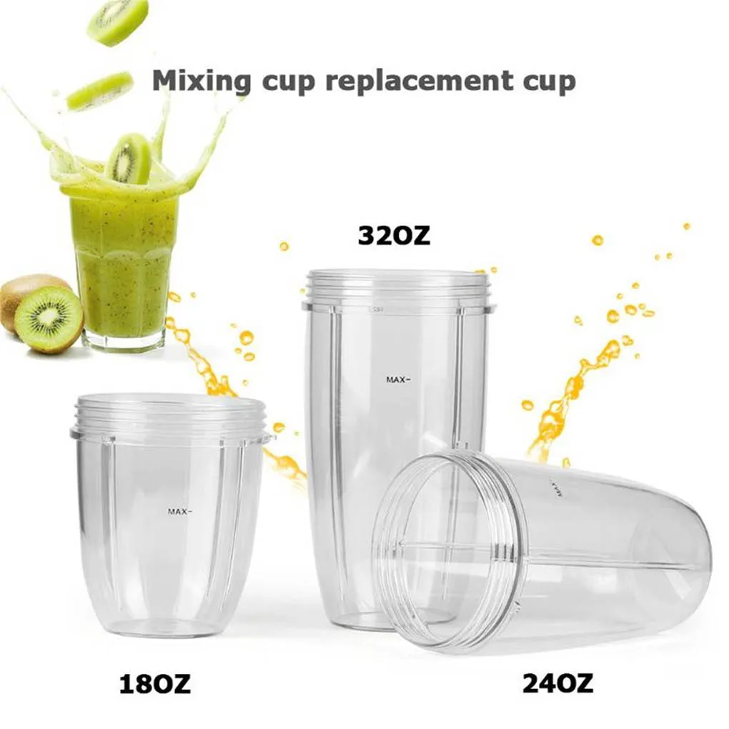 Fruit Juicer Cup Leak-proof Blender Mug Kitchen Bottle Washable Reusable Replace Part Replacement for Nutribullet 101/600W 24oz