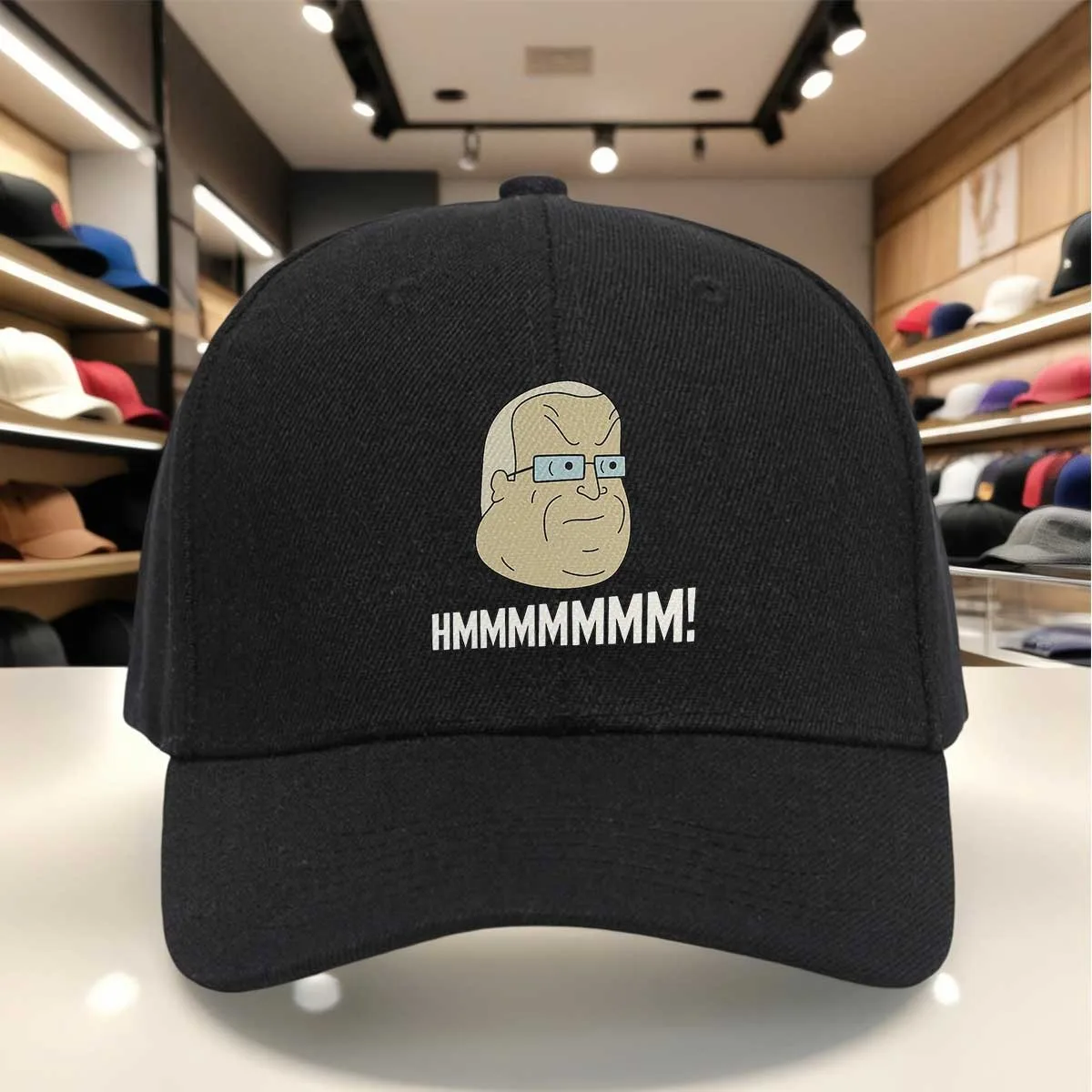 American Dad Stan Smith HMMMM! Print Baseball Cap with Stan Face, Adjustable Dad Hat Suitable for Outdoor, Daily Wear,, & Themed