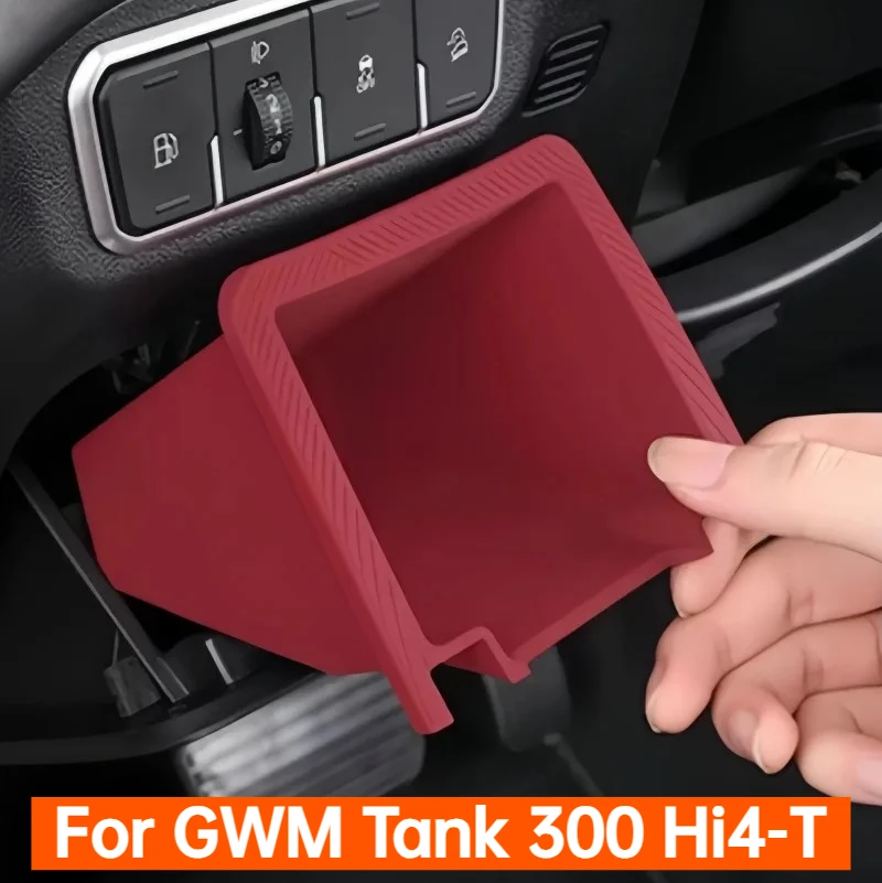 Soft Silicone Storage Box Driver Side Document Holder For GWM Tank 300 Hi4-T 2025 Interior Accessories
