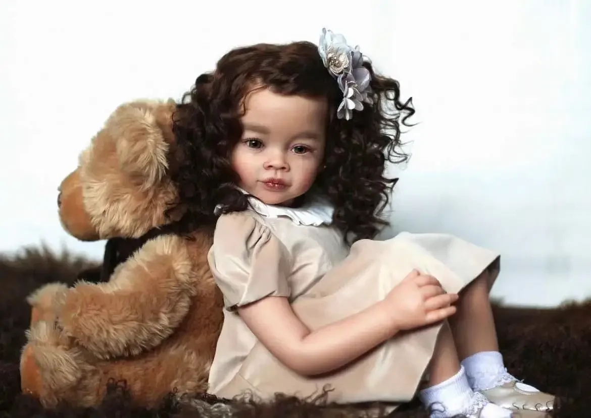 SINO-BB 32''/80cm Reborn Baby Meili With Curly Hair Already Finished Doll