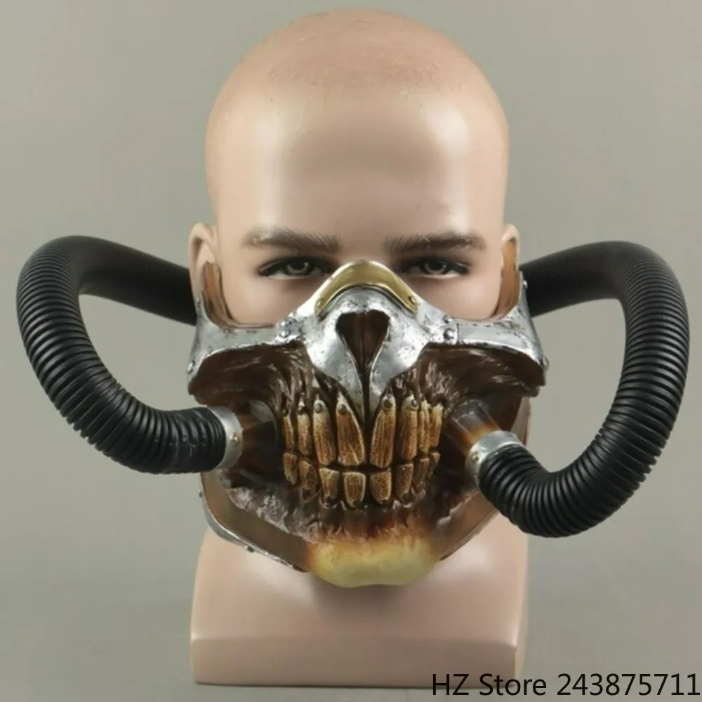 Máscara de Mad Max, Casco Punk, Máscara de Esqueleto, Accesorios de Halloween, Disfraz de Diablo, Accesorio de PVC