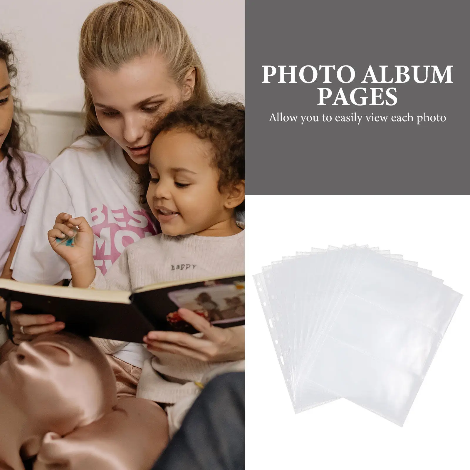 

10 шт. сменных страниц для альбома: для фотографий, банкнот и многофункционального хранения билетов, вкладыши для папок-биндеров