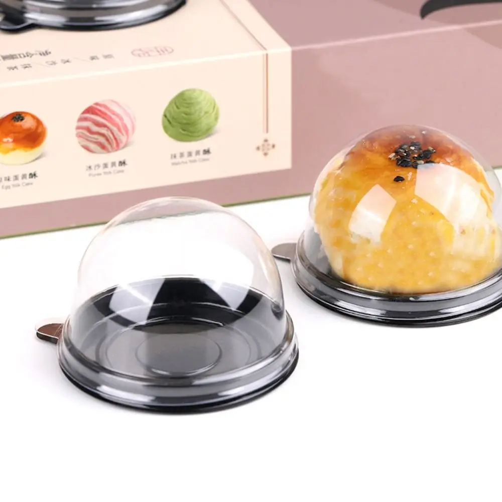 50Pcs Clear Mini Cupcake Boxes New Dome Plastic Dessert Baking Decorations Wedding Party Supplies Cake Holders