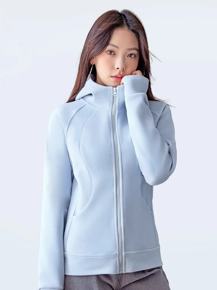 

Флисовая толстовка со шляпой, женская одежда 2000-х годов, летняя одежда Y2K в стиле минимализм, домашняя одежда в японском стиле, милый костюм, разноцветный гибкий