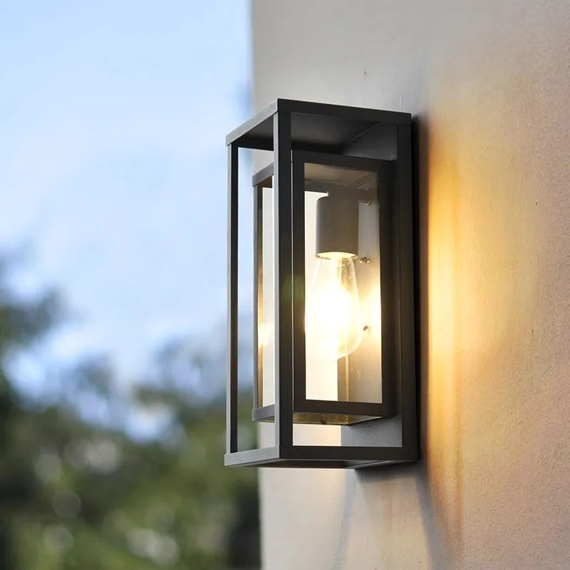 

American Retro Waterproof Wall Lamp Industrial Glass Lamp Indoor Outdoor Courtyard Corridor Bar Villa Garden Decorative Lamp