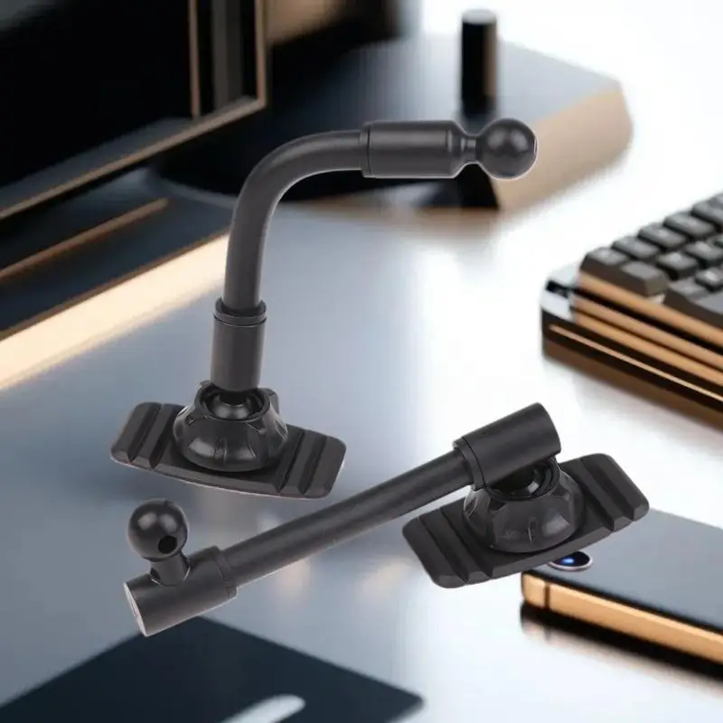 Innovative Car Mobile Stand with 17mm Ball Head Adjusting Arm, Suitable for Dashboards or Windshields, Nano Glue Sticker Base