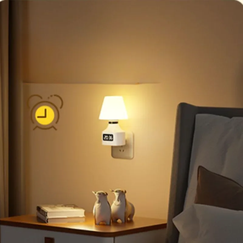 مصباح تحكم في كلمة المرور بصوت AI ، جهاز تحكم عن بعد ، تنظيم الساعة ، غرفة النوم ، رأس السرير ، ضوء النوم ، تنشيط النغمة ، تركيبات المكونات #6