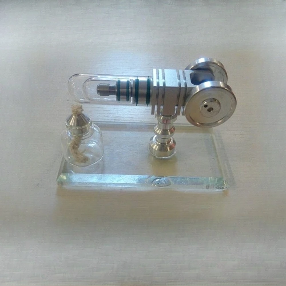 

Metal Stirling Engine Free piston High speed Stirling Engine Model Aluminum Alloy Cylinder Block Precision Engine Ornament gift