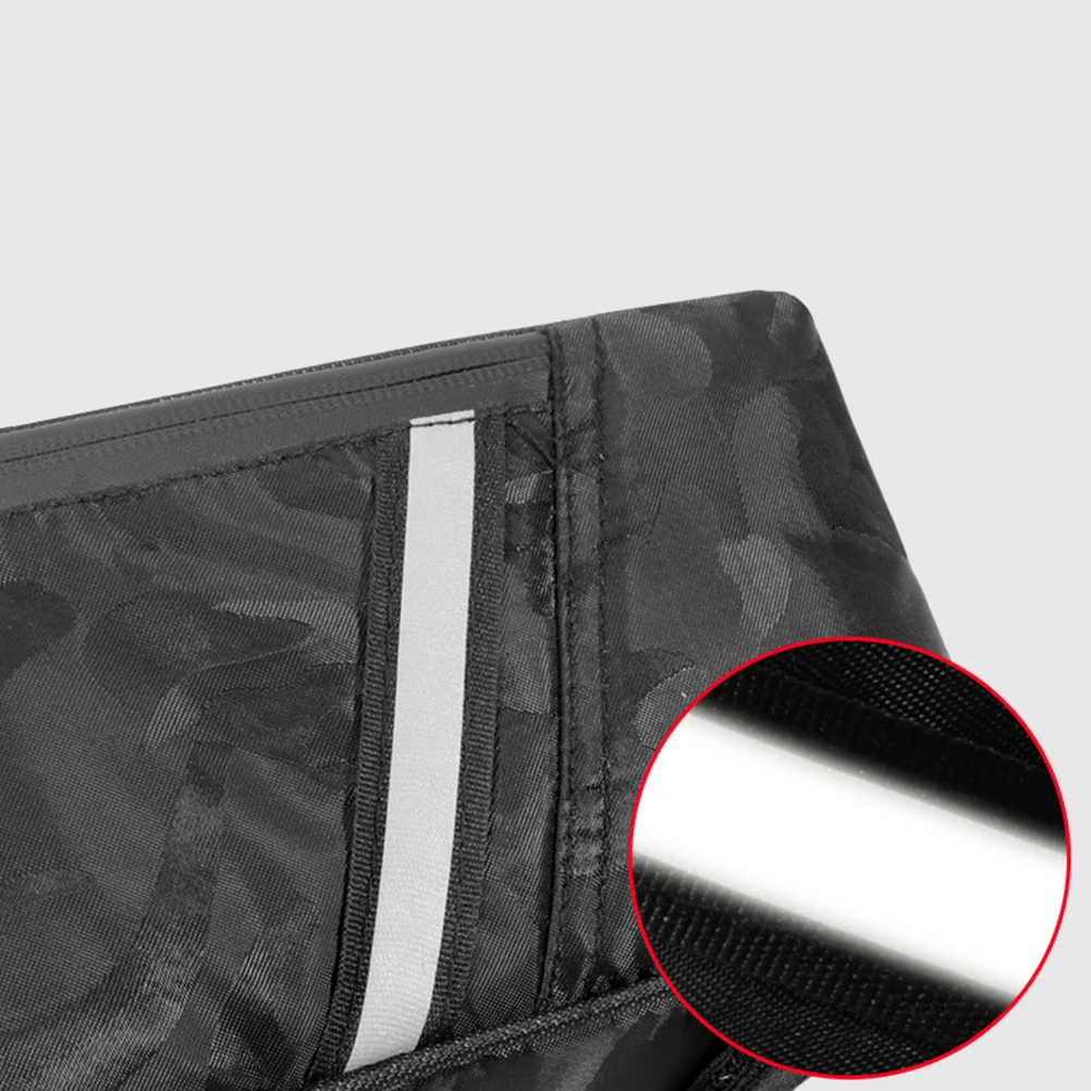 

Mounted Bike Backseat Bag 6L Reflective H Bar Storage Pouch Multi pocket Phone Large Capacity Container Bicycle Riding