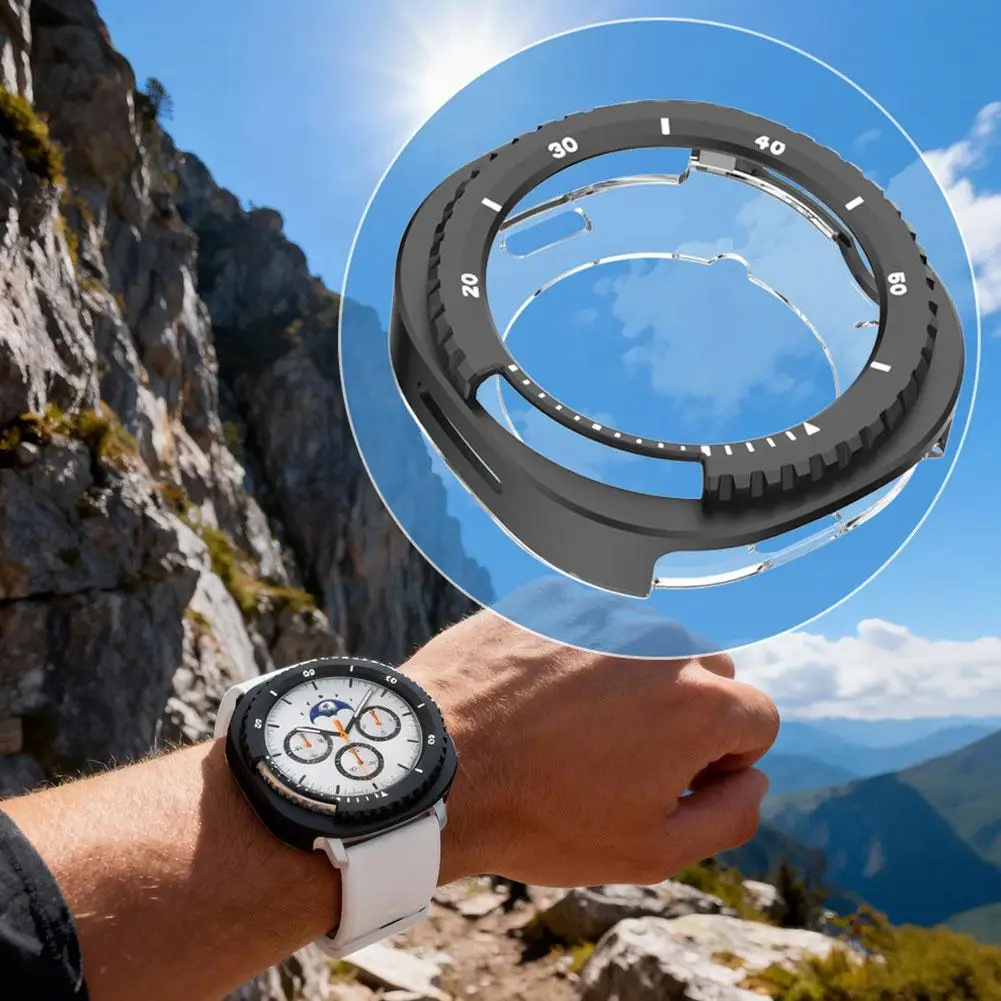 �y�Z�[�����z���^���I�[�����E���h�J�o�[ Galaxy Watch 8 Classic 46mm �ی�P�[�X �o���p�[�V�F�� Galaxy Watch 8 Classic �A�N�Z�T���[�p