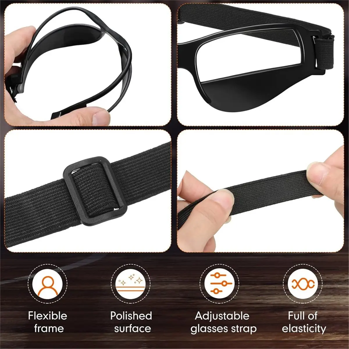 (A75U] 10 Pack Basketball Dribbling Goggles Adjustable Sport Training Glasses Aid for Team Training Aid Basketball Equipment