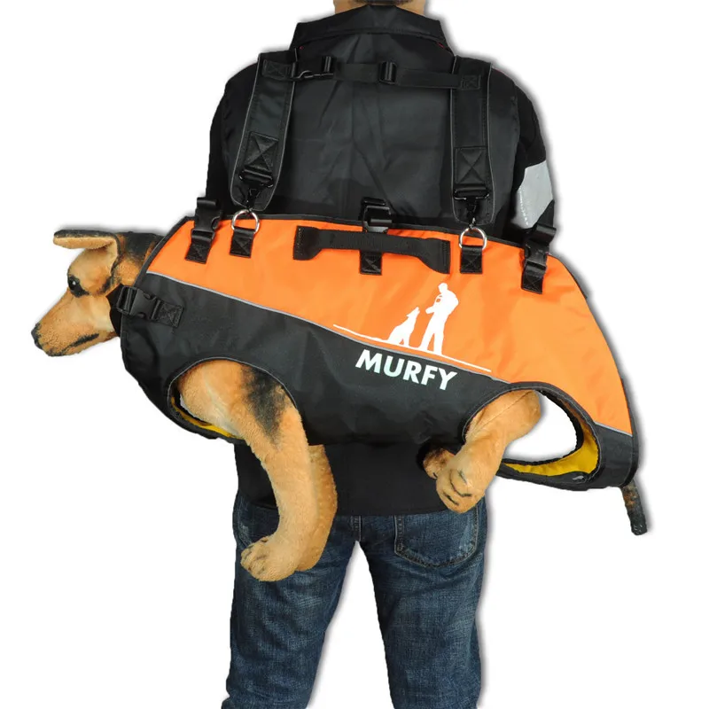 

Pet Outdoor Travel Carrying Bags Airborne Bag Backpack Walking Stretcher with Straps for Disabled Large Dog 70KG