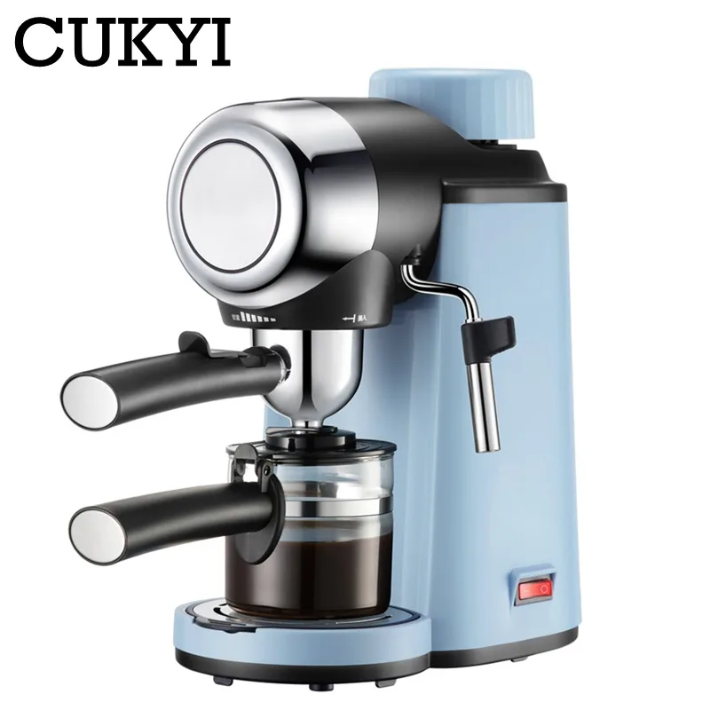 Espresso Coffee Making Machine 5 BAR High Pressure Steam semi-automatic Coffee Machine Milk Bubble Foam Cappuccino Americano