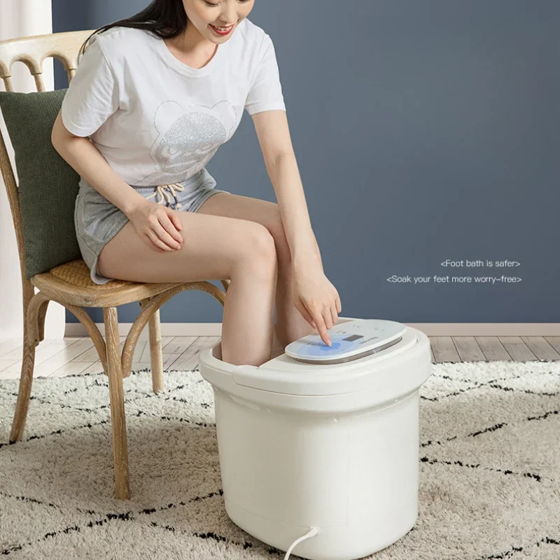 Electric Massaging Foot Bath Tub with Heating Automatic Function Deep Tissue Foot Soaking with Automatic Soaking Warming Feature