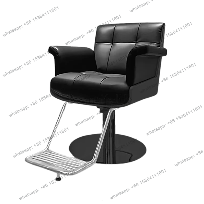YJ Aesthetic Italian Barber Chair Rotating Design Specialty Modern Barber Chair Classic Unique Chaise Coiffeuse Salon Furniture