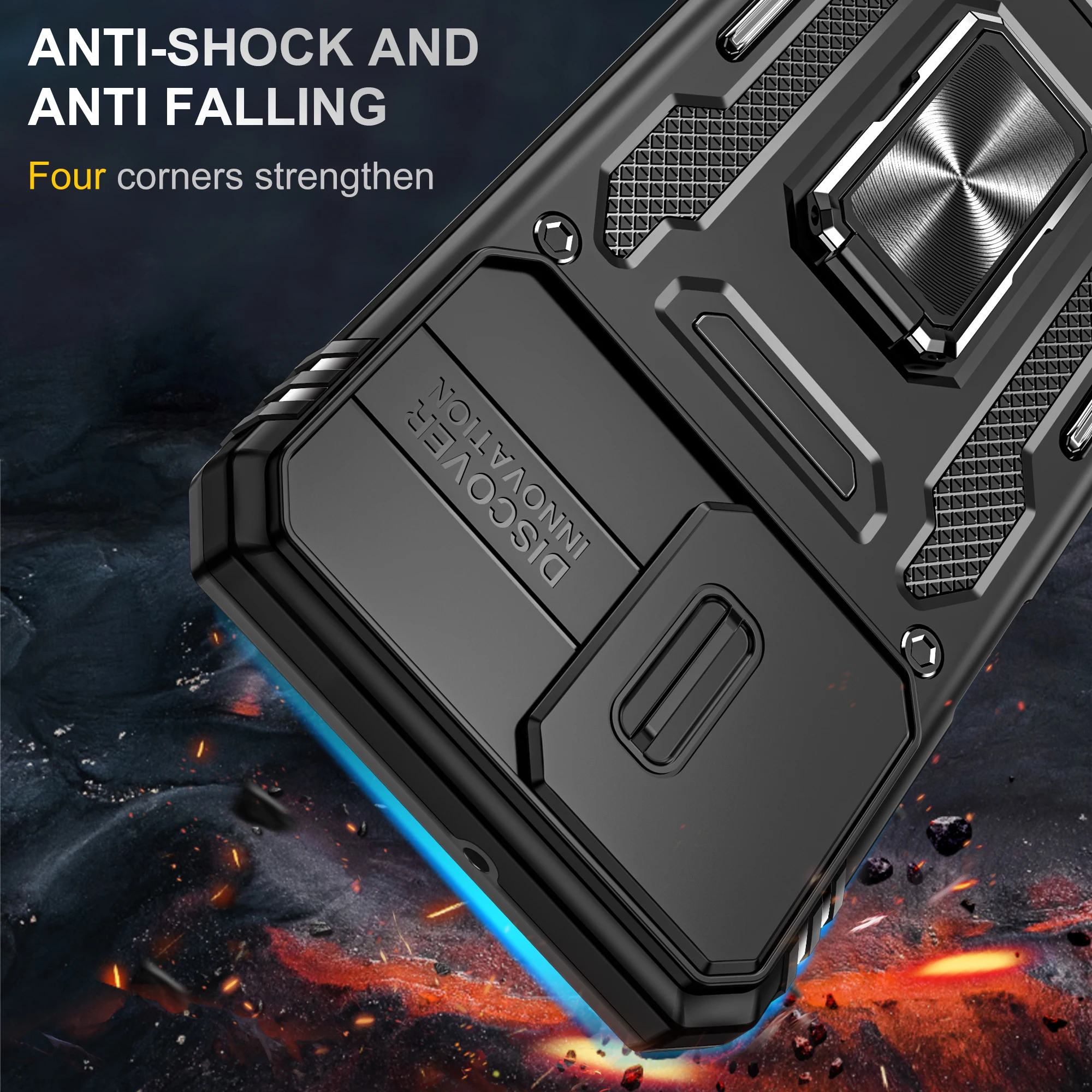 Heavy-duty Armored 2-in-1 Fall-proof Case MOTOROLA E22 E13 G13 G22 G32 G42 G53 G73 G14 G54 Edge40 Neo Ring Stand Phone Case