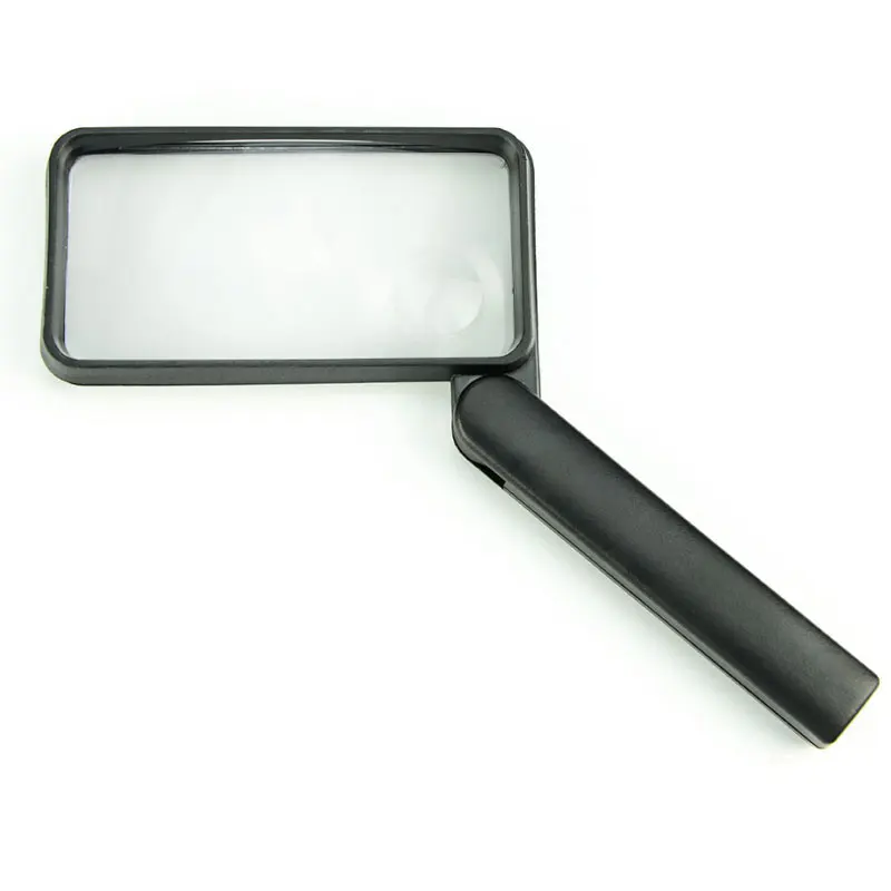 2.5/4X Double Lens Magnifier Hand-held Folding Rectangular Magnifying Glass