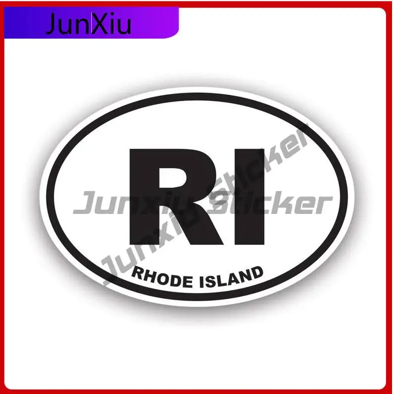 

Rhode Island Euro Oval Sticker Uv Protected Decals Ri Auto Decor Car Sticker Vinyl Decal Round Sun Protection Waterproof Durable