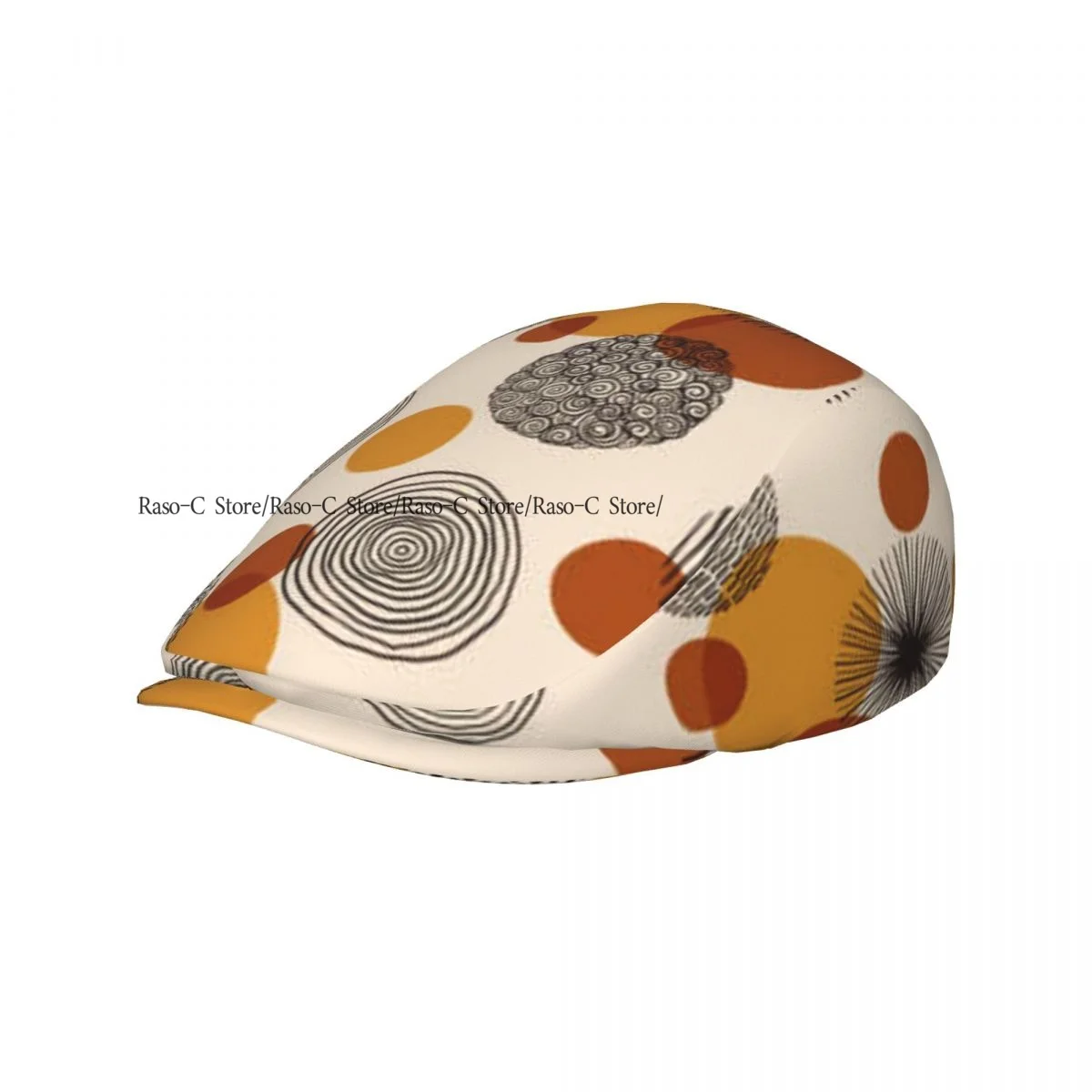 Flat Cap Men Women Newsboy Cap Abstract Geometric Circles Driving Bunnet Ivy Hat Bakerboy Hat Spring Summer Boina