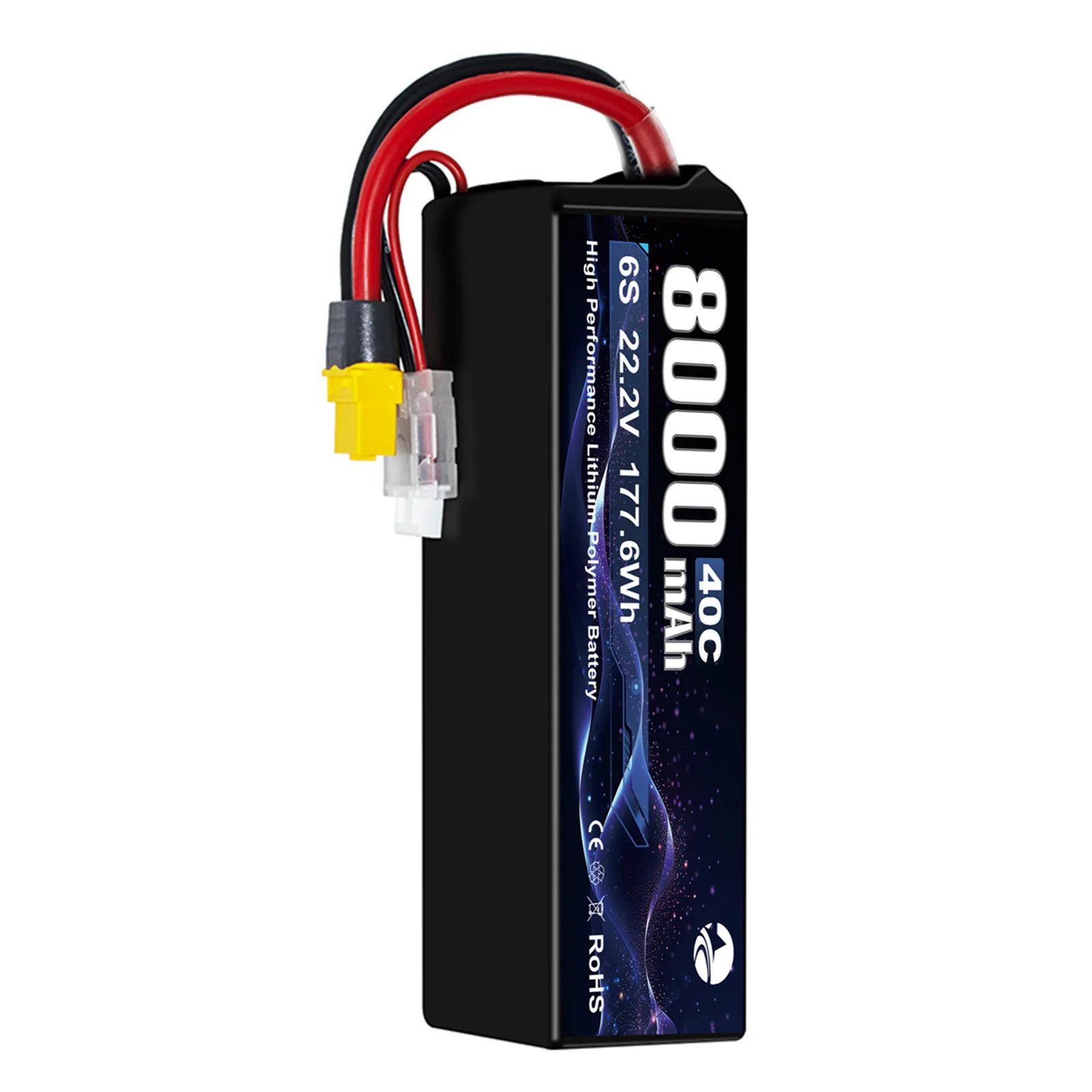 10000mAh 29.6V 25C 8S XT60 PLUG LiPo Battery Pack for RC Car Drone Helicopter High Rate 10Ah Replacement