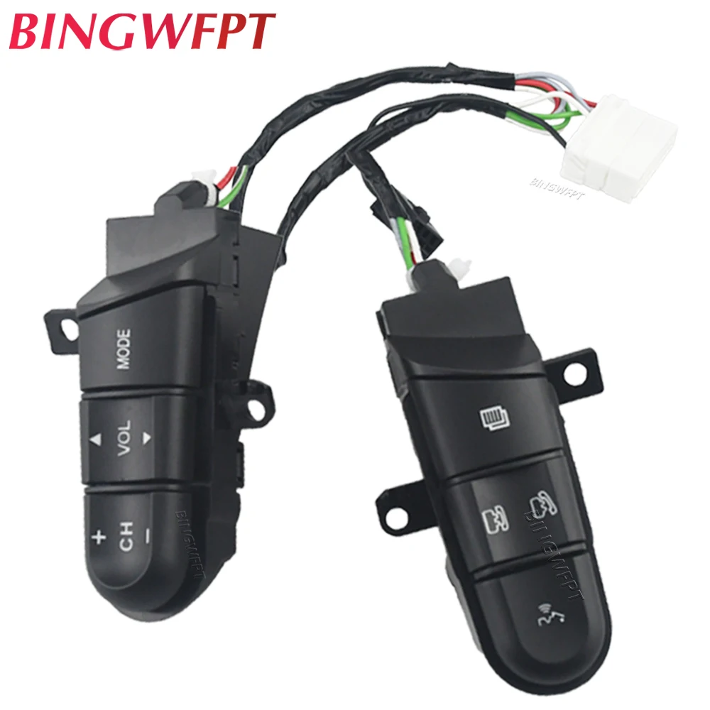 Green Backlight Steering Wheel Audio Control Switch Button 36770-SNA-A12 For Honda jazz /Fit Civic 2006 2007 2008 2009 2010 2011