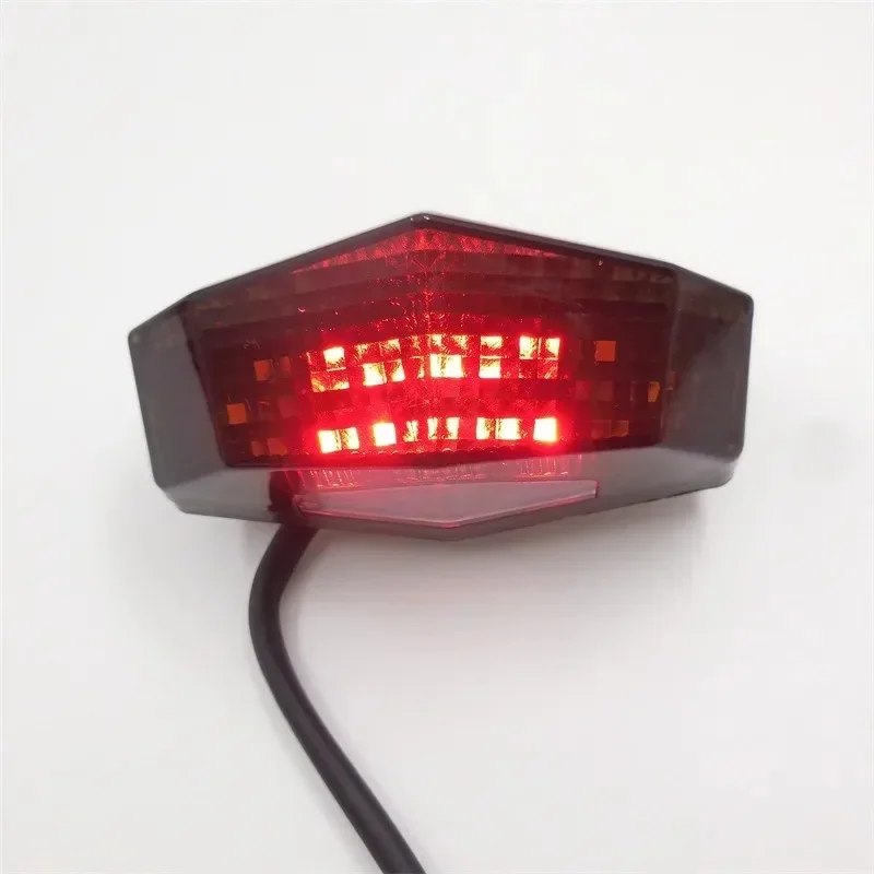 

Pkx For D197 Off-road Motorcycle Retro Tail Light, Motorcycle LED Brake and Turn Signal Integrated Rear Tail Light