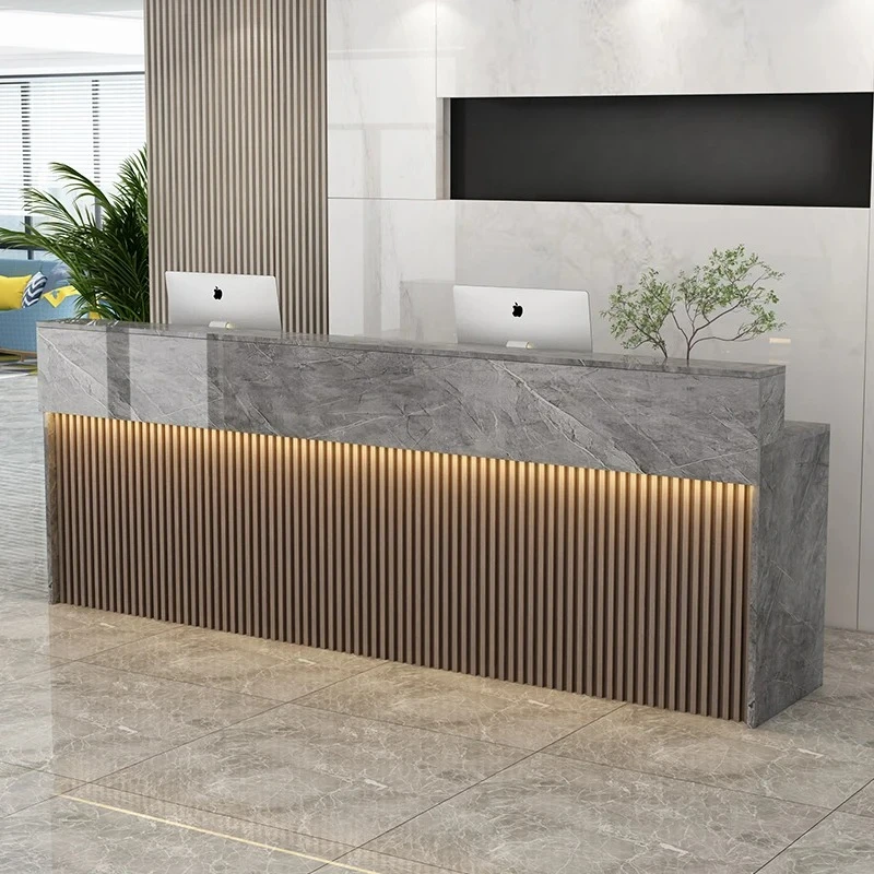px-Restaurant Front Reception Counter Barber Business Modern Reception Desks Beauty Salon Mostrador Recepcion Office Furniture