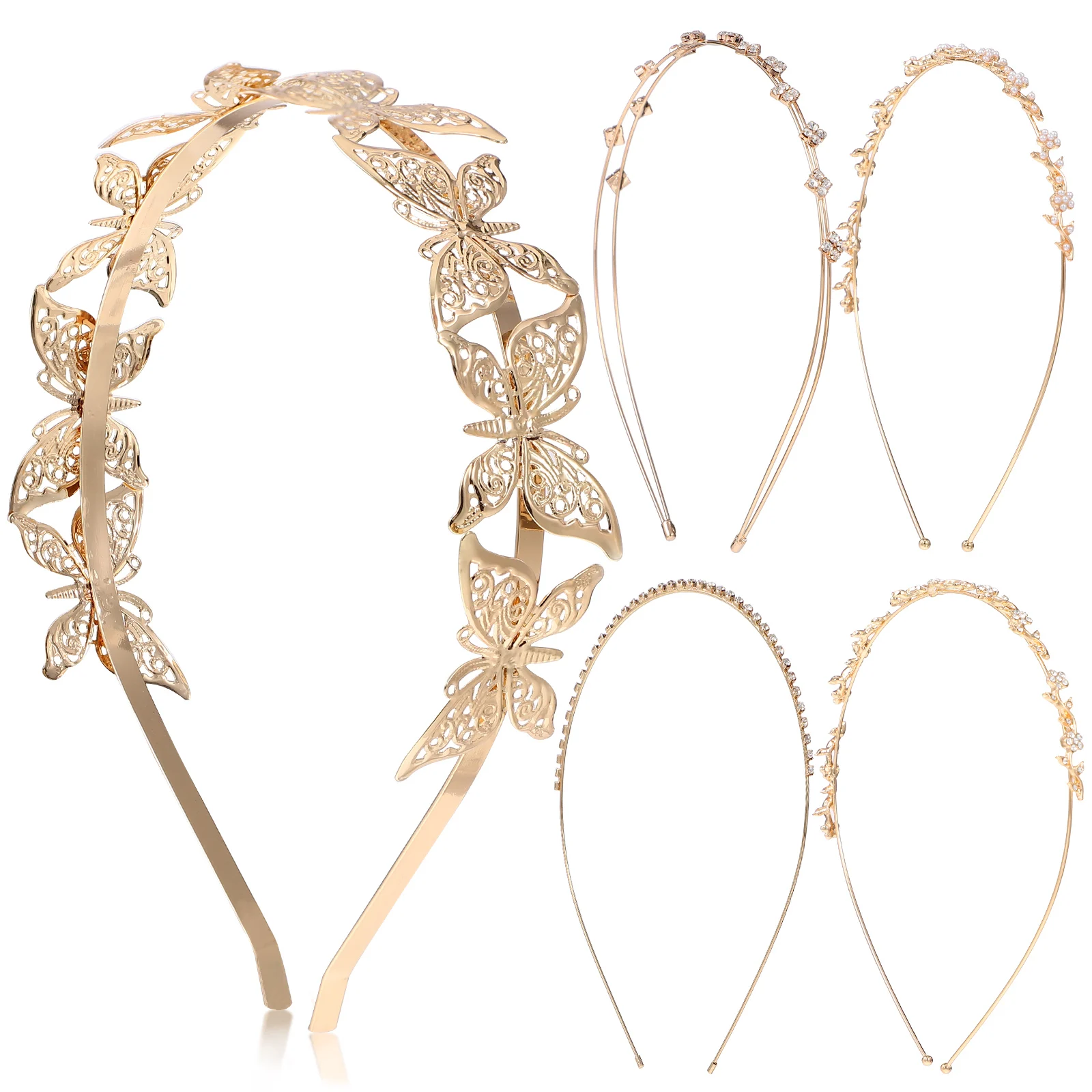 

Gold Hair Accessories Elegant Metal Headband for Girls Golden Headdress Bride Wedding Party Role Play Halloween Greek Goddess