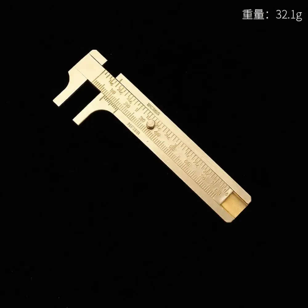 Compact Digital Vernier Caliper Pure Copper Measuring Instrument For Jewelry Walnut Crafting Accurate Hand Tool
