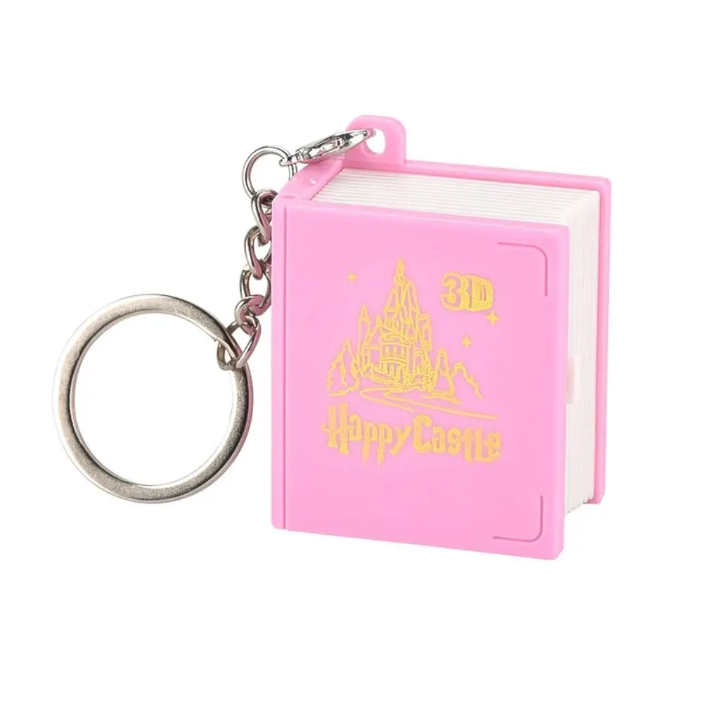 New Castle Book Fold Backpack Keychain Keychain  3d Mini Stereo Anxiety Stress Relief