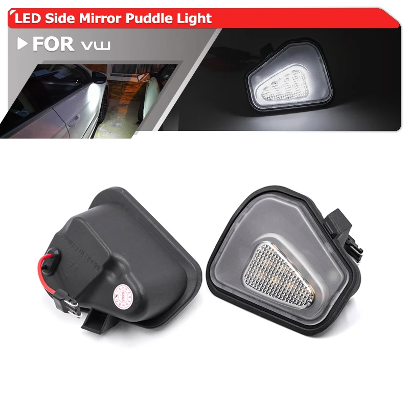 Fits For VW Passat CC Passat B7 Scirocco MK3 Jetta MK6 EOS CC 2PCs SMD White Led Puddle Lights Module Under Side Mirror Lamps