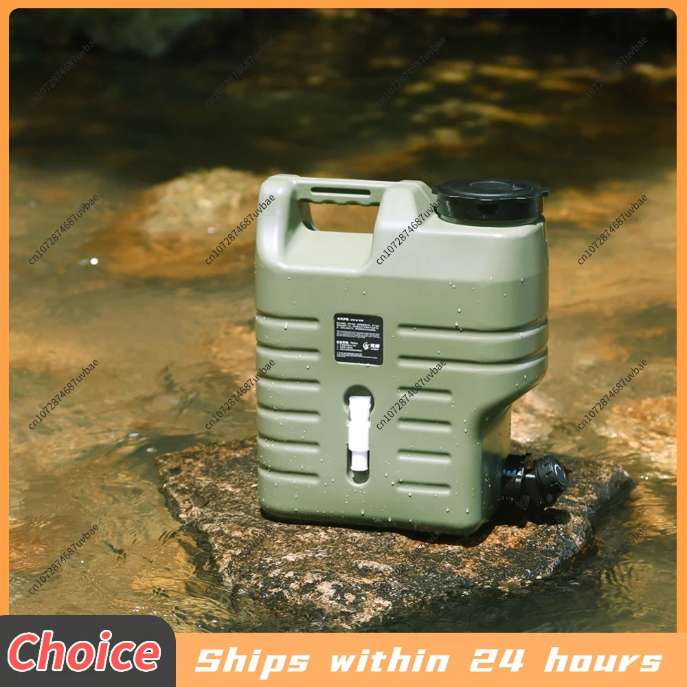 3.2 Gallon/12L Water Bucket Truly No Leakage Drink Dispenser Multifunction for Outdoor Camping/Hiking Emergency Storage