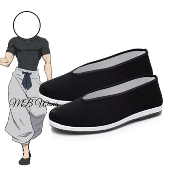 AFushiguro- Toji Cosplay Schuhe Schwarz Casual Flache Schuhe Für Frauen Männer Halloween Party Roleplay Leinwand Schuhe