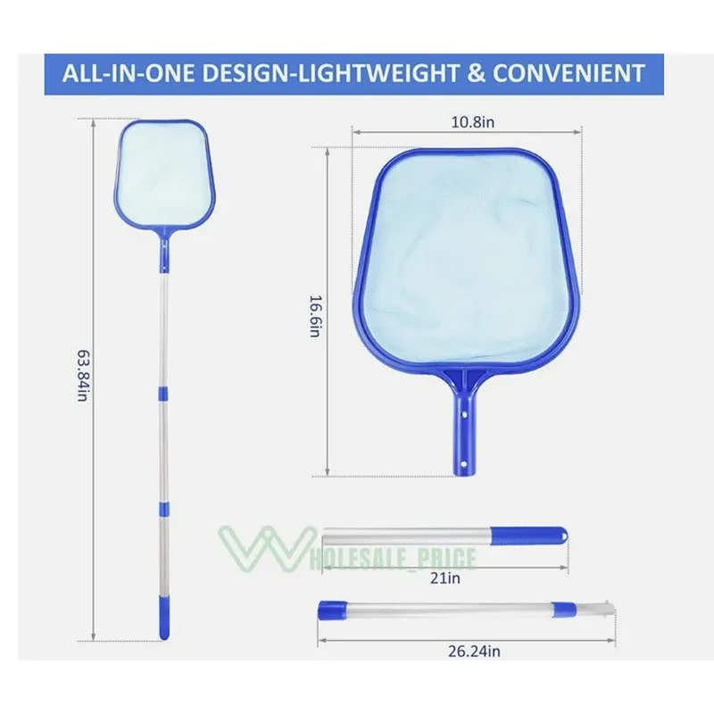 プロのスイミングプールクリーニングネット,リーフレーキ,ディープバッグ,スパゴミスキマー,プールクリーニングネット,アクセサリー