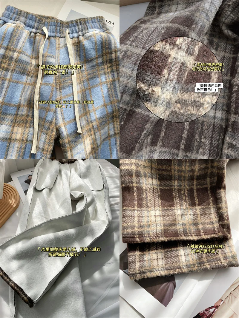 Szerokie spodnie z szerokimi nogawkami, kieszenią na zamek, damskie, wiosenne, sznurowane, ze sznurkami, kobiece, urocze, o średnim stanie, miękkie, plisowane, elastyczne, młodzieżowe, estetyczne, w stylu OL.