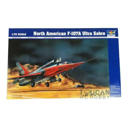 

Trumpeter 01605 1/72 North American F-107A Ultra Sabre Static Toucan Aircraft Kit Model TH05350