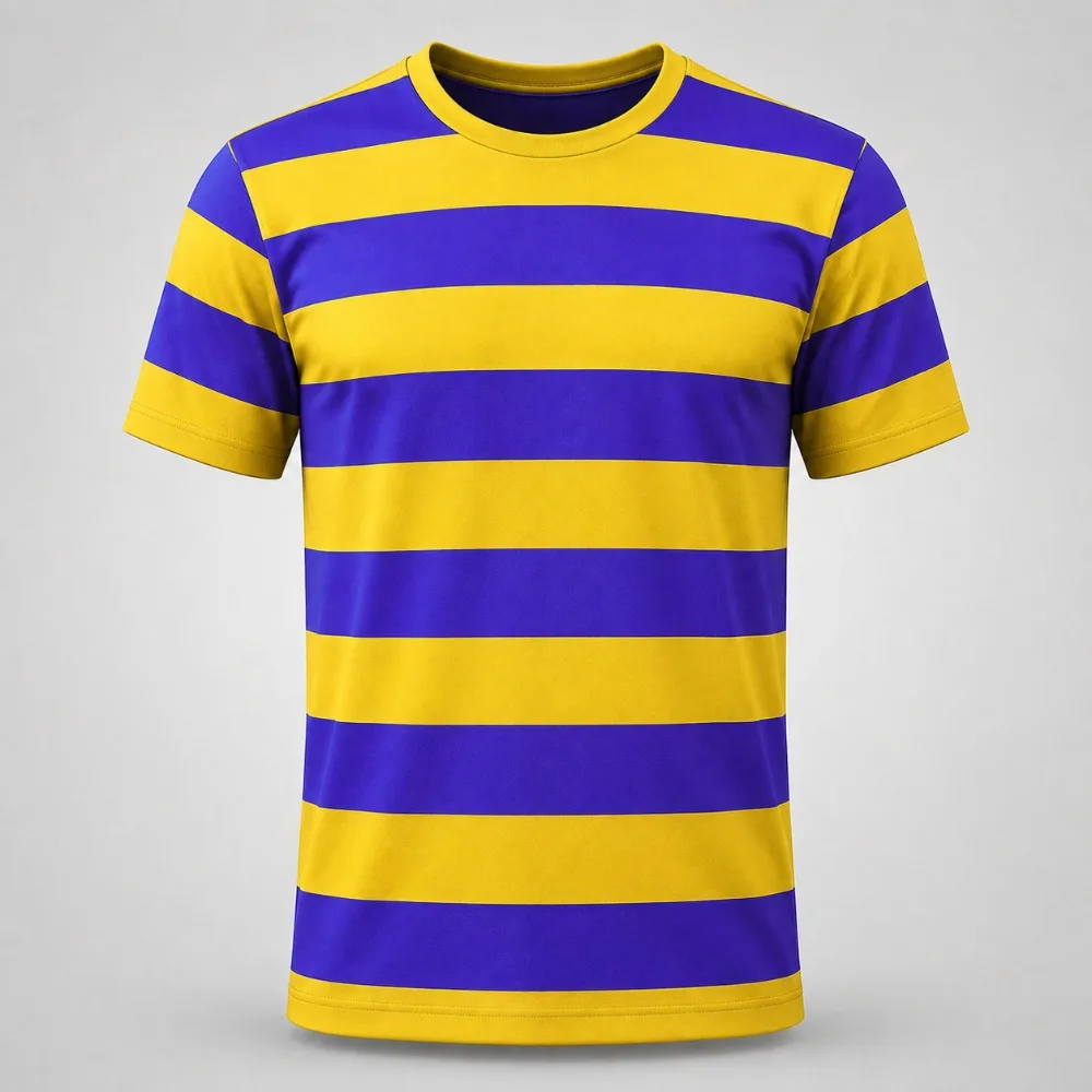 Men Striped T-Shirt Cotton Stripes Top Tees Male Short Sleeve Shirts Costume Cosplay Party Blue Red White Black Yellow T Shirt