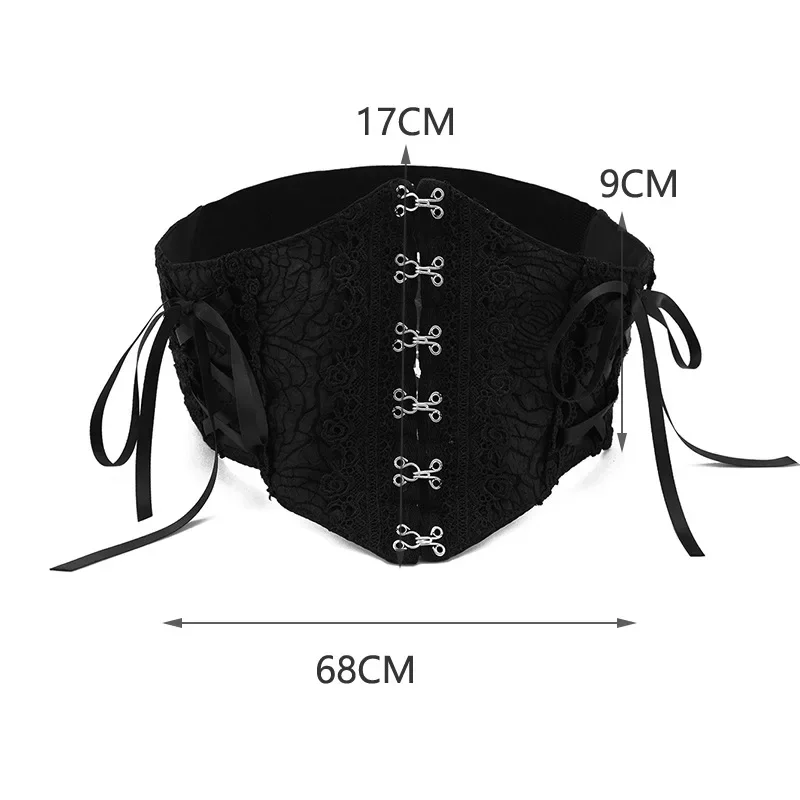 Woman Wide Elastic Lace Belt Corset Curved Waistband Strap Slimming Waist Belt Hot Girls Corset Cummerbunds Apparel Accessories