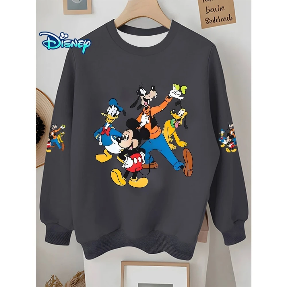Disney Mickey Family Fun to unisexowa bluza sportowa na jesień i zimę wykonana z bawełny.