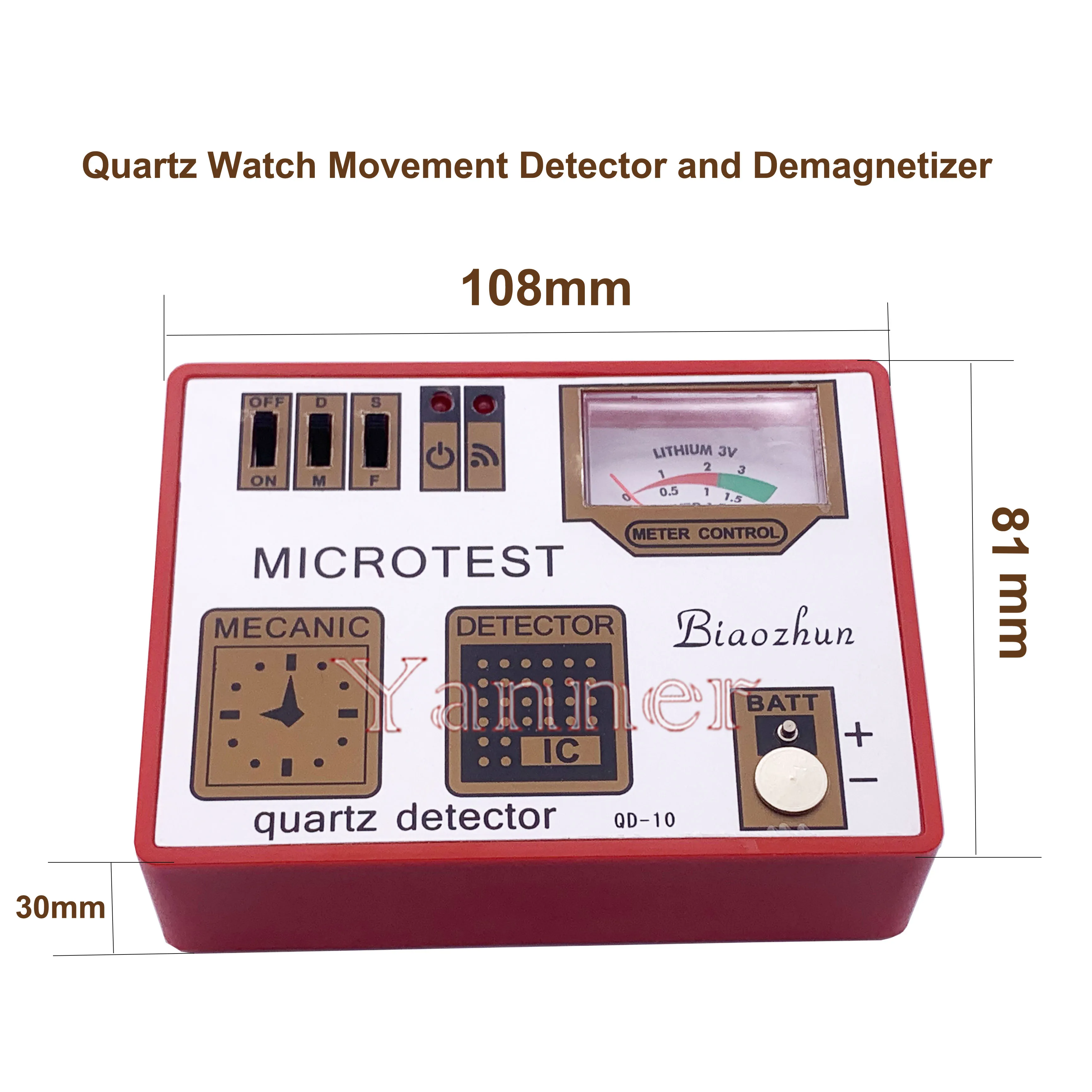 Quartz Watch Movement Detector Battery&Pulse Tester Multi-function Watch Analyzer QD-10 Watch Repair Instrument Tool