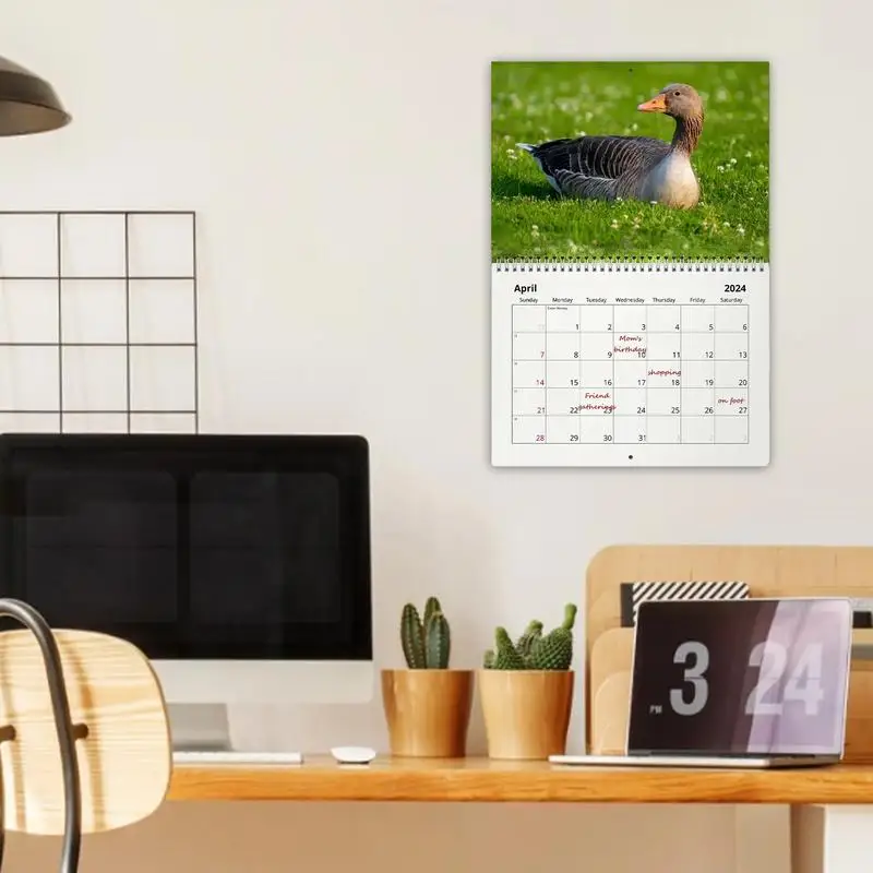 Animal Monthly Wall Calendar Annual Schedule Wall Planner Practical And Fun Annual Yearly Planner For Home Study Room Offices