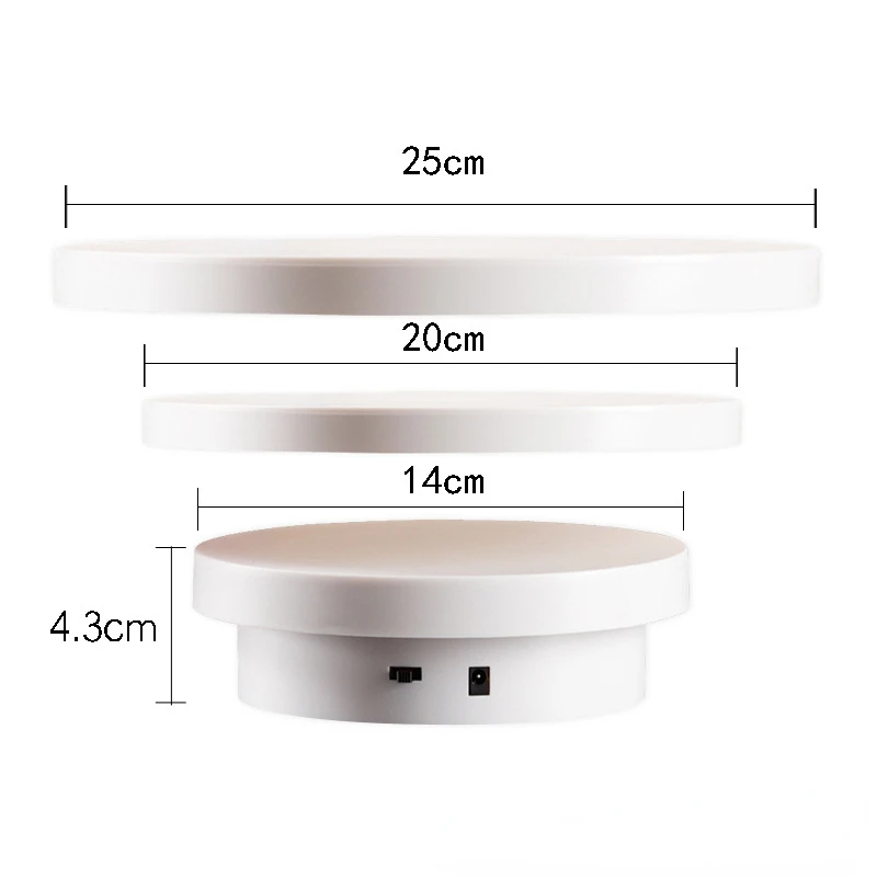 Three-in-one Combination Electric Rotating Disk Display Stand Model Base for Taking Photos and Turning Left and Right