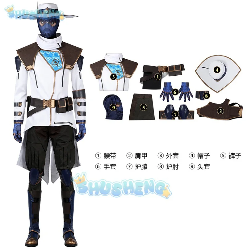 Cypher Cosplay Costume Game Valorant Agent Amir El Amari Costume Combat Uniform Men Halloween Carnival Party Outfit Game Suit