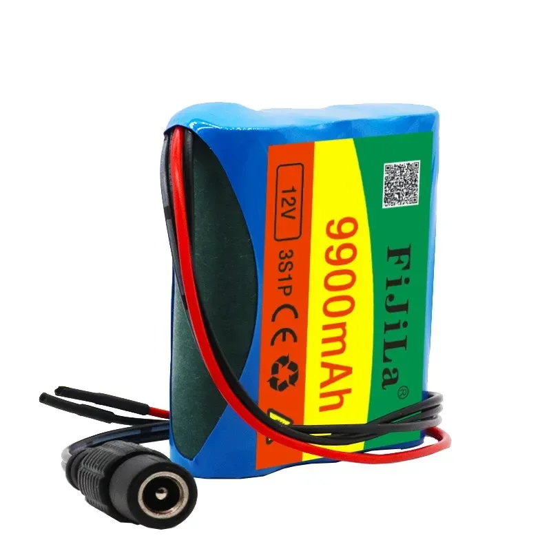 100% neue 12 v 9900 mah 3 s1p batterie au lithium 18650 batterie au lithium pack schutz conseil wiederauf ladbare 1a chargeur