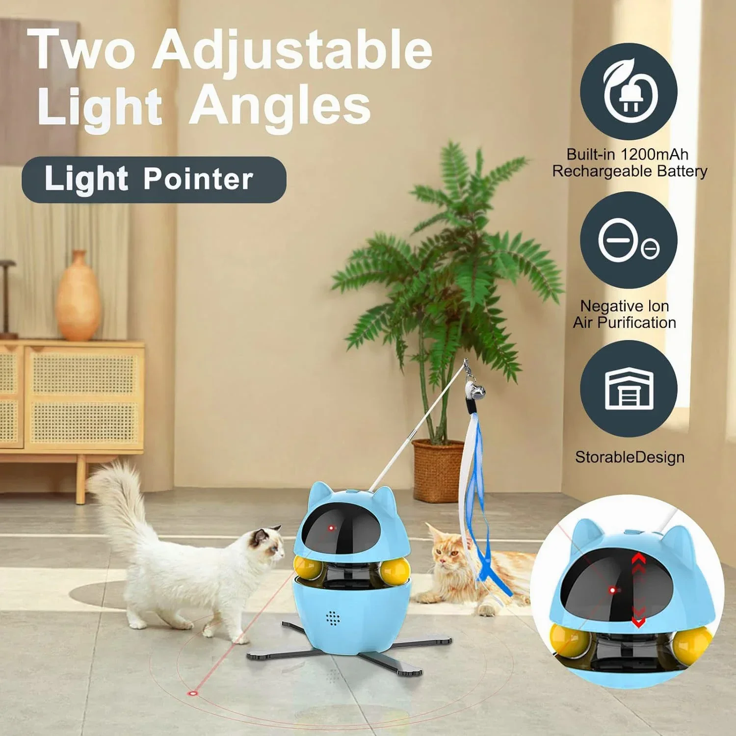 

Indoor Laser Toy Interactive Automatic Red Teaser Dogs Dot Exercising for Random Toys Cat Cats Kittens Moving